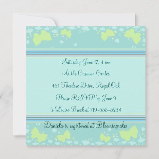 Moderne uitnodigingen voor een bridal/bruiloft (Achterkant)