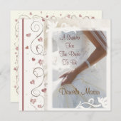 Moderne uitnodigingen voor een bridal/bruiloft (Voorkant / Achterkant)