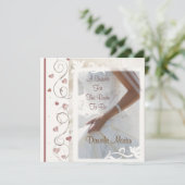 Moderne uitnodigingen voor een bridal/bruiloft (Staand voorkant)