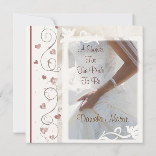 Moderne uitnodigingen voor een bridal/bruiloft (Voorkant)