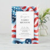 Moderne Uitnodigingen Voor Een Gezinsherenigingspi (Staand voorkant)