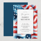 Moderne Uitnodigingen Voor Een Gezinsherenigingspi (Voorkant / Achterkant)
