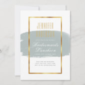 Moderne uitnodigingen voor een theebrunch voor bru (Voorkant)