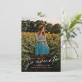 Moderne uitnodigingen voor eindexamen met eenvoudi (Staand voorkant)