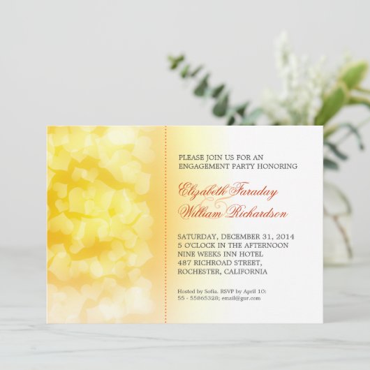 Moderne uitnodigingen voor engagementsfeestjes (Staand voorkant)