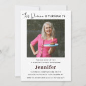 Moderne uitnodigingen voor haar 79e verjaardag (Voorkant)