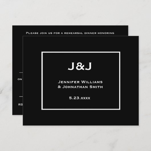 Moderne uitnodigingen voor het avondeten (Voorkant / Achterkant)