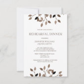 Moderne uitnodigingen voor het dineren van bladrep (Voorkant)