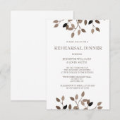 Moderne uitnodigingen voor het dineren van bladrep (Voorkant / Achterkant)