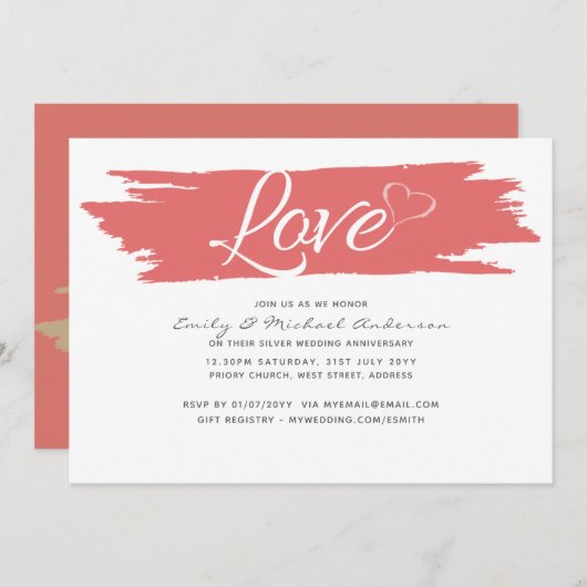 Moderne uitnodigingen voor trouwjubileum - ELK MIJ (Voorkant / Achterkant)