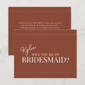 Moderne Uitnodigingskaart voor Bruidsmeisjes Kaart (Voorkant / Achterkant)