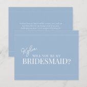 Moderne Uitnodigingskaart voor Bruidsmeisjes Kaart (Voorkant / Achterkant)