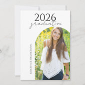 Moderne uitnodigingskaart voor eindexamen 2026 met kaart (Voorkant)