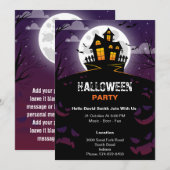 Moderne uitnodigingskaart voor Halloween op maat Kaart (Voorkant / Achterkant)