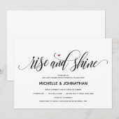 Moderne uitnodigingskaart voor na de bruiloft om o kaart (Voorkant / Achterkant)