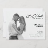 Moderne uitnoeping van het Elegant Script Photo We Kaart (Voorkant)