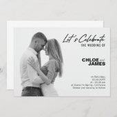 Moderne uitnoeping van het Elegant Script Photo We Kaart (Voorkant / Achterkant)