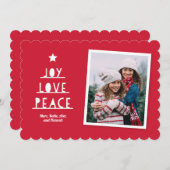 Moderne uitsnede feestdagenkaart (Voorkant / Achterkant)