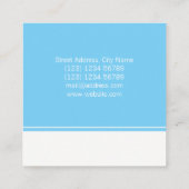 Moderne uitstand vierkante visitekaartje (Achterkant)