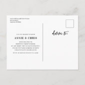 Moderne uitstel bruiloft nieuwe plannen briefkaart (Achterkant)