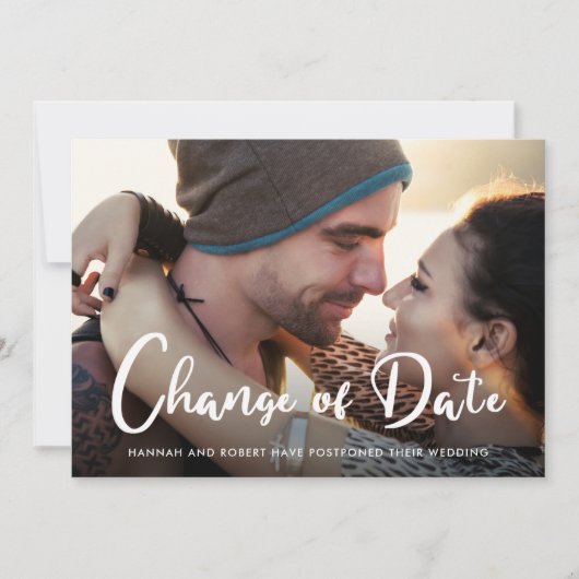 Moderne uitstel van de bruiloft verandering van da aankondiging (Voorkant)