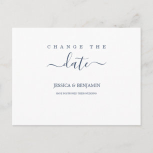 Moderne uitsteldatum huwelijk briefkaart