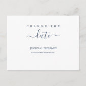 Moderne uitsteldatum huwelijk briefkaart (Voorkant)