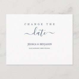 Moderne uitsteldatum huwelijk briefkaart