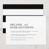 Moderne uitvindingen rond het zwarte en witte huwe kaart (Voorkant / Achterkant)