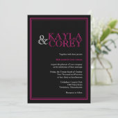 Moderne uitvindingen van het zwarte en hete-roze h kaart (Staand voorkant)