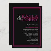 Moderne uitvindingen van het zwarte en hete-roze h kaart (Voorkant / Achterkant)