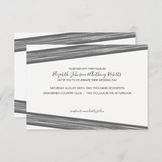 Moderne uitvindingen van het zwarte en witte gestr kaart (Voorkant / Achterkant)