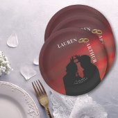 Moderne Ultra Chique Minimaal Foto Bruiloft Papieren Bordje