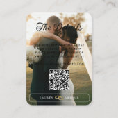 Moderne ultra chique minimale foto bruiloft detail informatiekaartje (Voorkant)