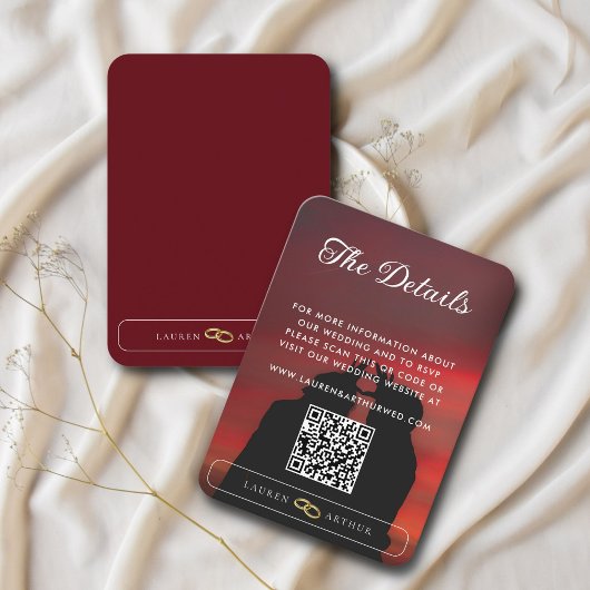 Moderne ultra chique minimale foto bruiloft detail informatiekaartje