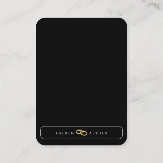 Moderne ultra chique minimale foto bruiloft detail informatiekaartje (Achterkant)