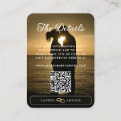 Moderne ultra chique minimale foto bruiloft detail informatiekaartje (Voorkant)