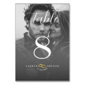 Moderne ultra chique minimale foto bruiloft kaart (Achterkant)