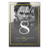 Moderne ultra chique minimale foto bruiloft kaart (Voorkant)