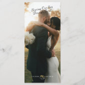 Moderne ultra chique minimale foto bruiloft menu K (Achterkant)