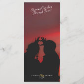 Moderne ultra chique minimale foto bruiloft menu K (Achterkant)