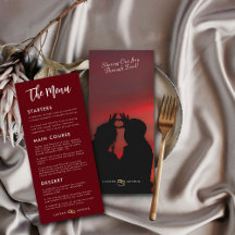 Moderne ultra chique minimale foto bruiloft menu K