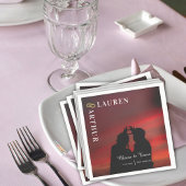 Moderne ultra chique minimale foto bruiloft servet