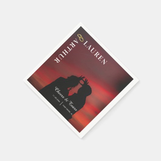 Moderne ultra chique minimale foto bruiloft servet (Hoek)