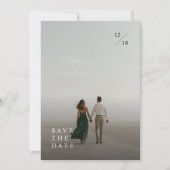 Moderne ultra minimalistische foto bewaar de datum kaart (Voorkant)