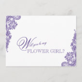 Moderne Ultra Violet Kanten Bruidsmeisje Bloemenme (Voorkant)