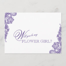 Moderne Ultra Violet Kanten Bruidsmeisje Bloemenme