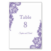Moderne Ultra Violet Kanten Tafelnummer Bruiloft (Voorkant)