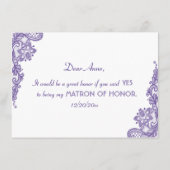 Moderne Ultra Violet Kanten Trouw Matrone van Eer (Achterkant)