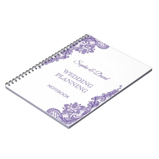 Moderne Ultra Violet Kanten Trouw Planner Notitieboek (Linkerzijde)